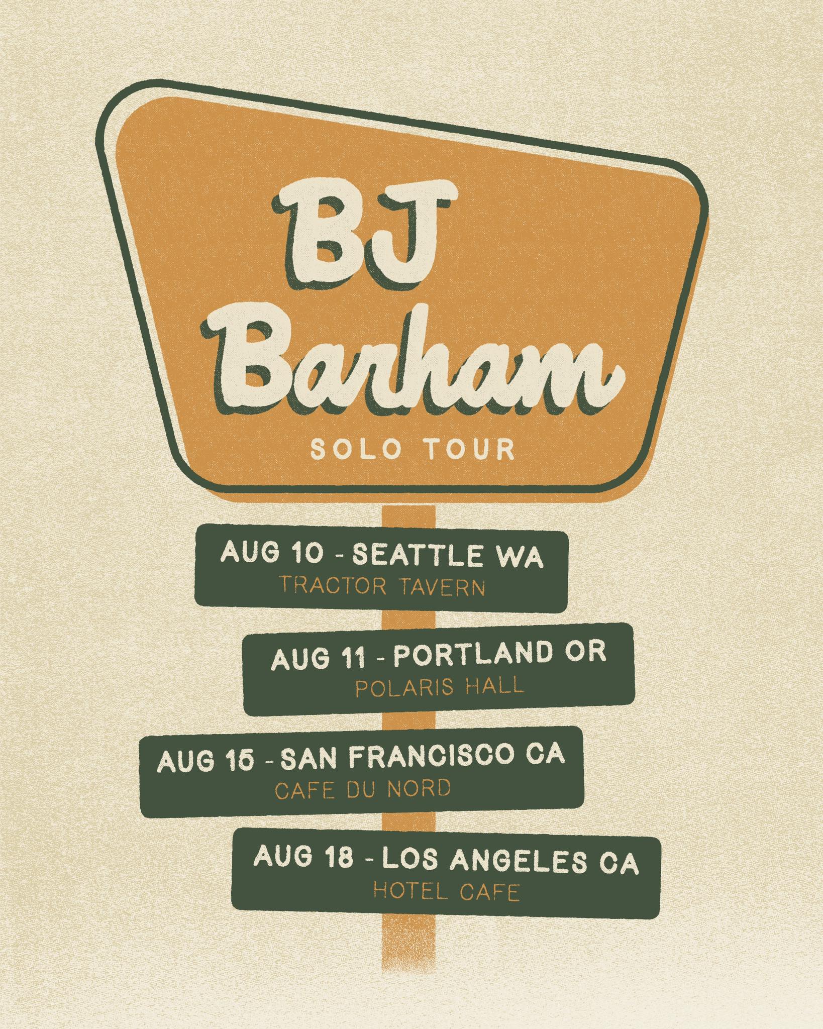 BJ Barham Tour Poster 2025